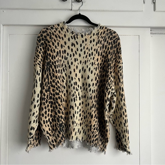 R13 Sweaters - R13 Cheetah Oversized Sweater